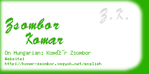 zsombor komar business card